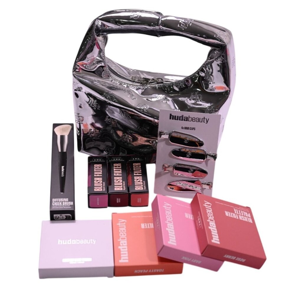 Huda Beauty Chrome Makeup Bag Beauty Influencer PR Package - Picture 1 of 7